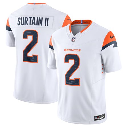 Men's Nike Patrick Surtain II White Denver Broncos Vapor F.U.S.E. Limited Jersey